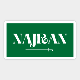 Najran City in Saudi Arabian Flag Sticker